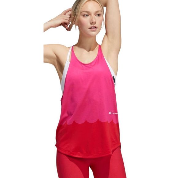 Adidas Marimekko women’s sports lightweight tank top in pink and vivid red sizeM - Picture 2 of 6